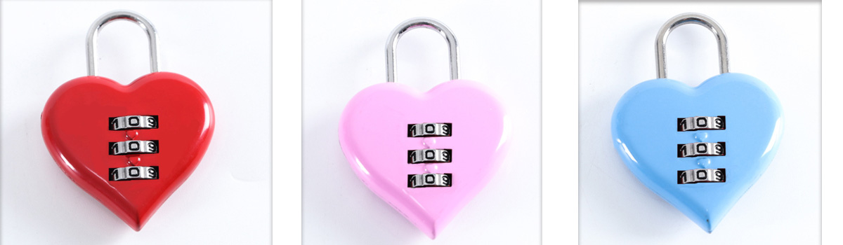 Heart shaped code padlock