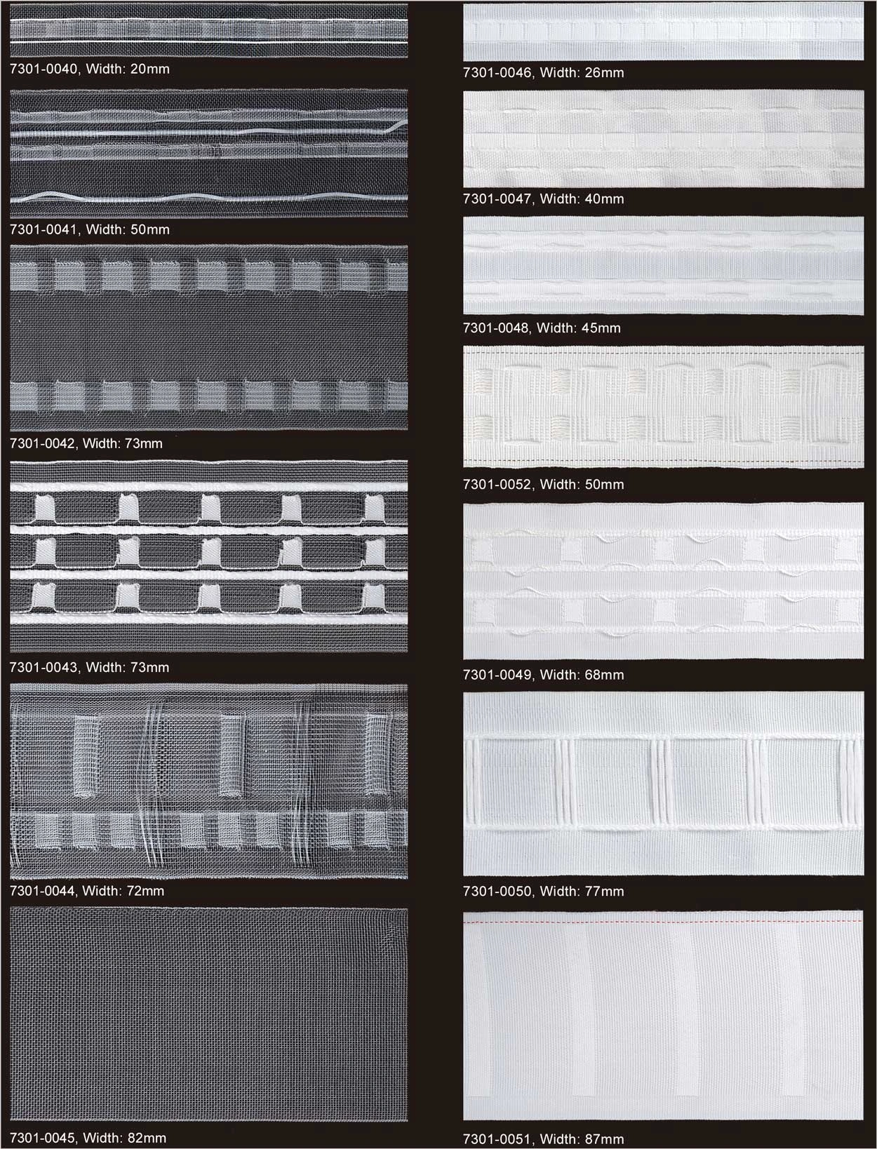 curtain tape catalog