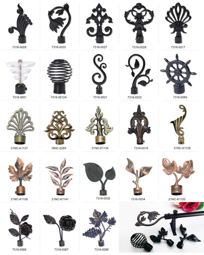 metal curtain finials 1