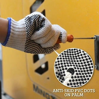 working gloves with anti-slip dots