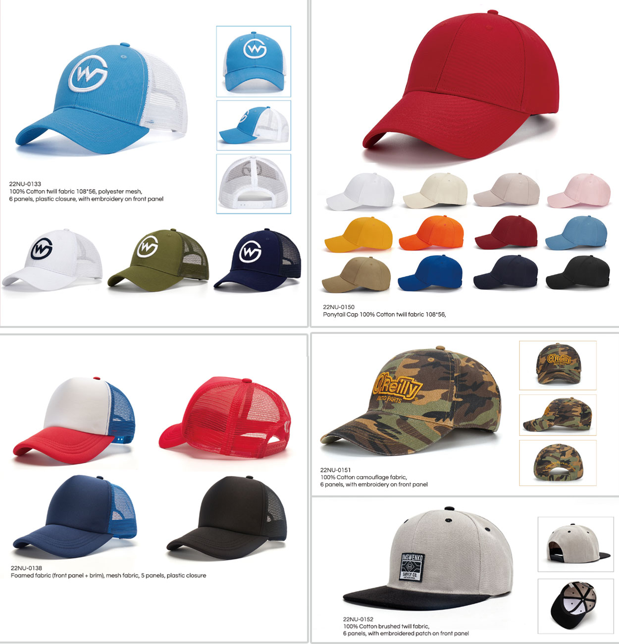 baseball cap patterns