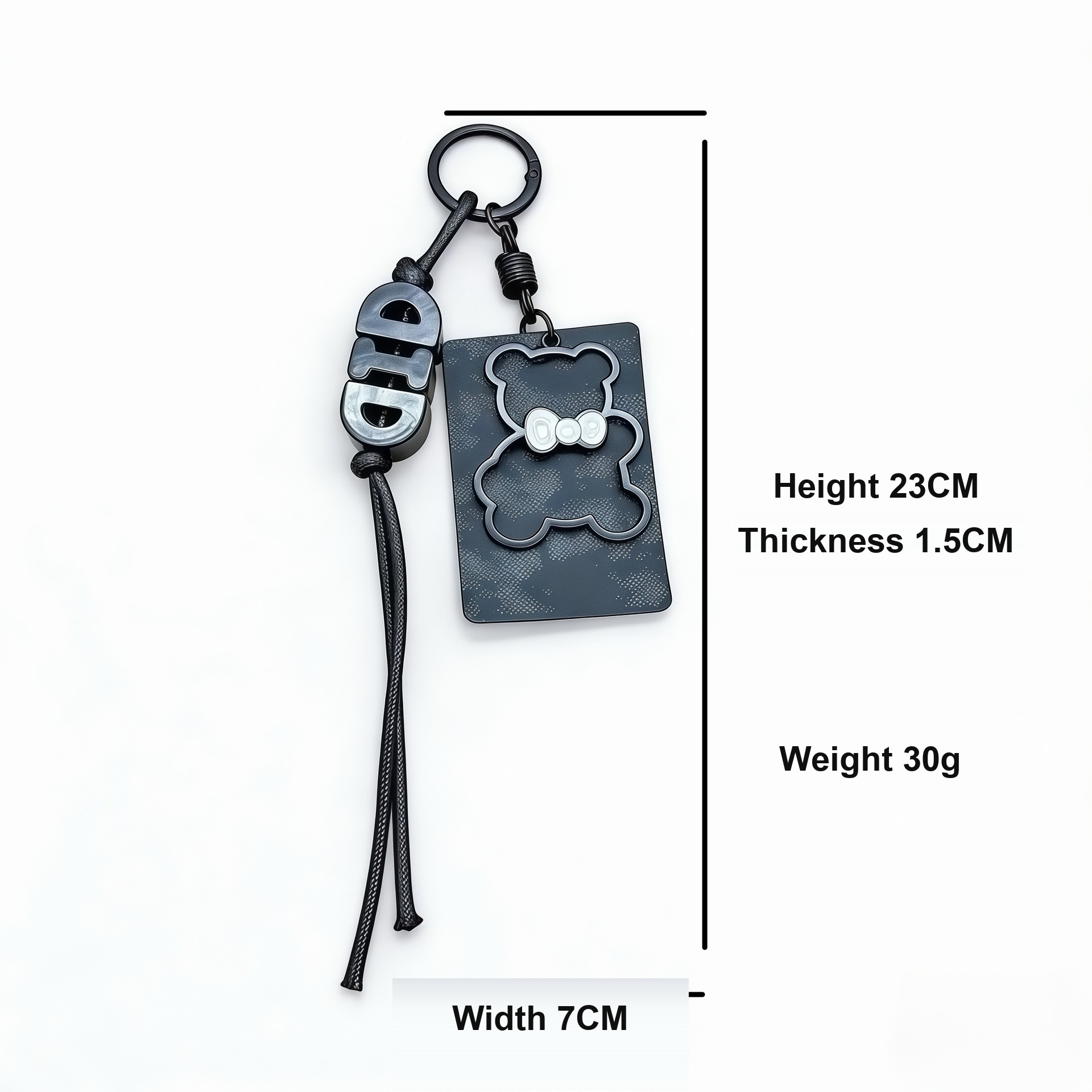 Bear letter charm set with 23cm length markings