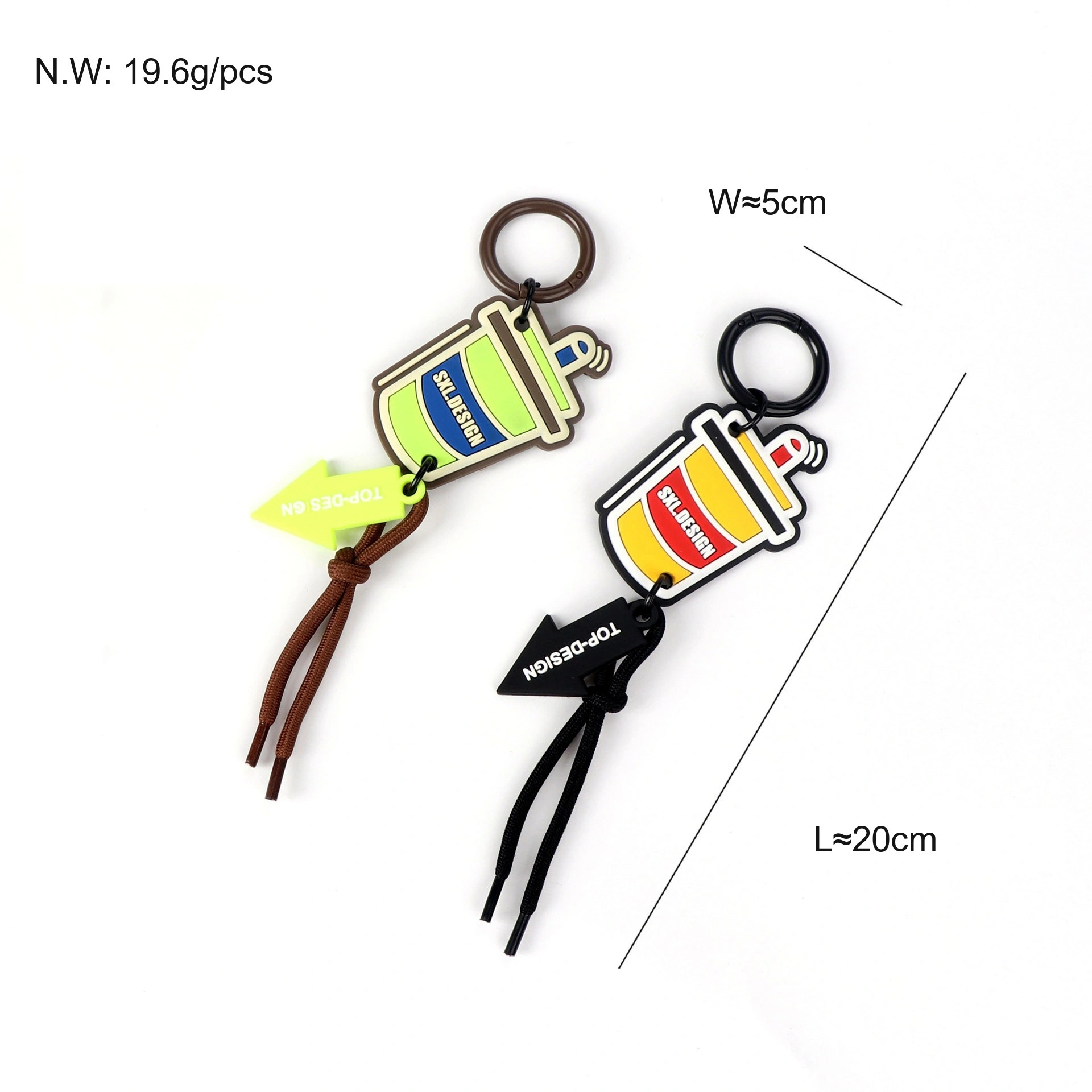 Drink cup charm with 20cm length markings