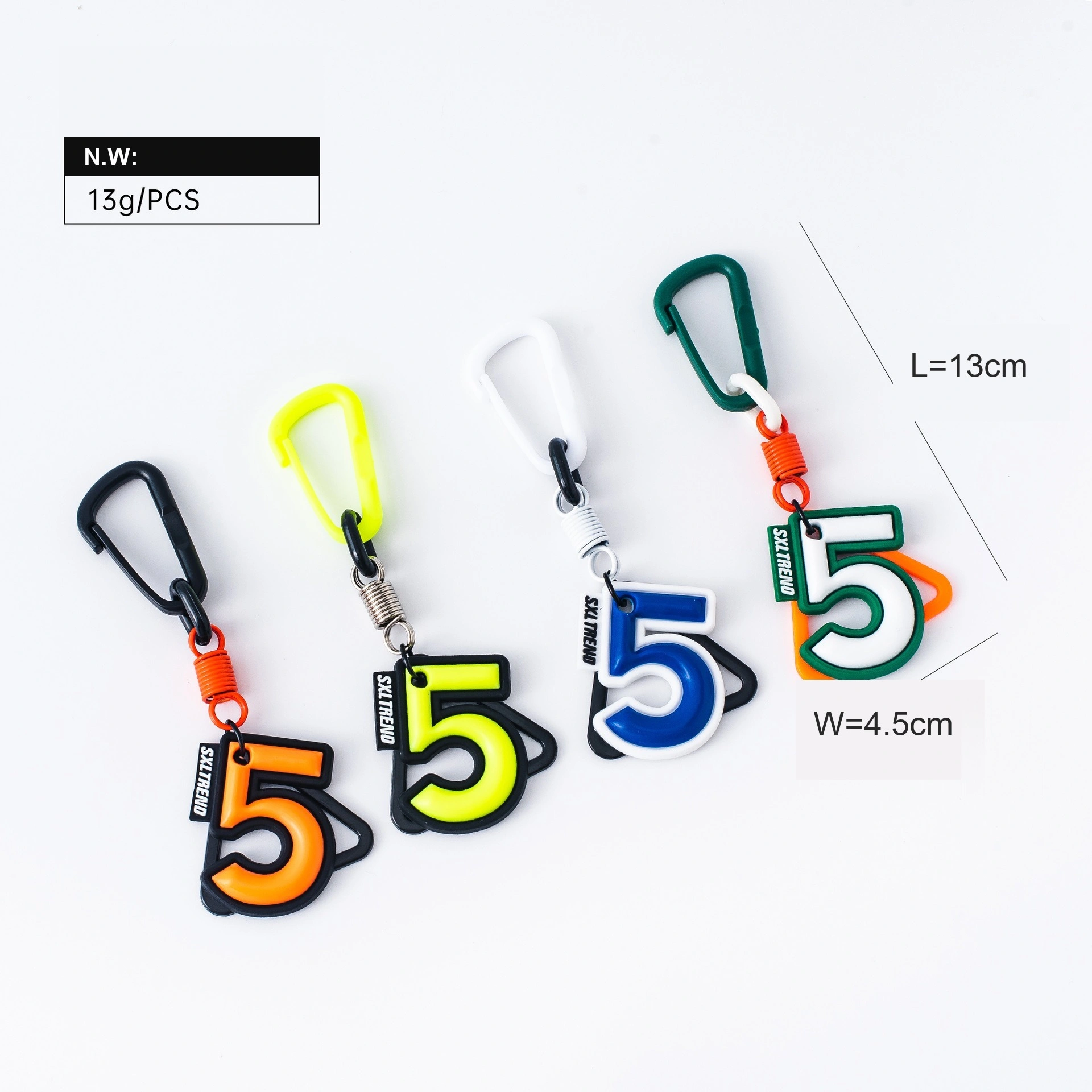 Number 5 charm with 13cm length and 4.5cm tag markings
