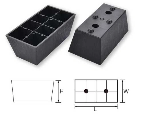 Rectangular Plastic Sofa Leg