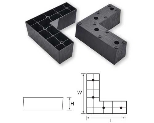 Triangle Plastic Sofa Leg