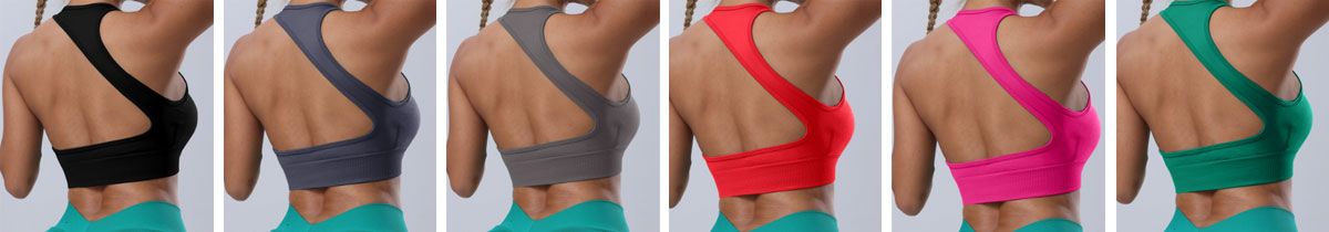One shoulder sports bra