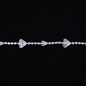 transparent plastic bead chain