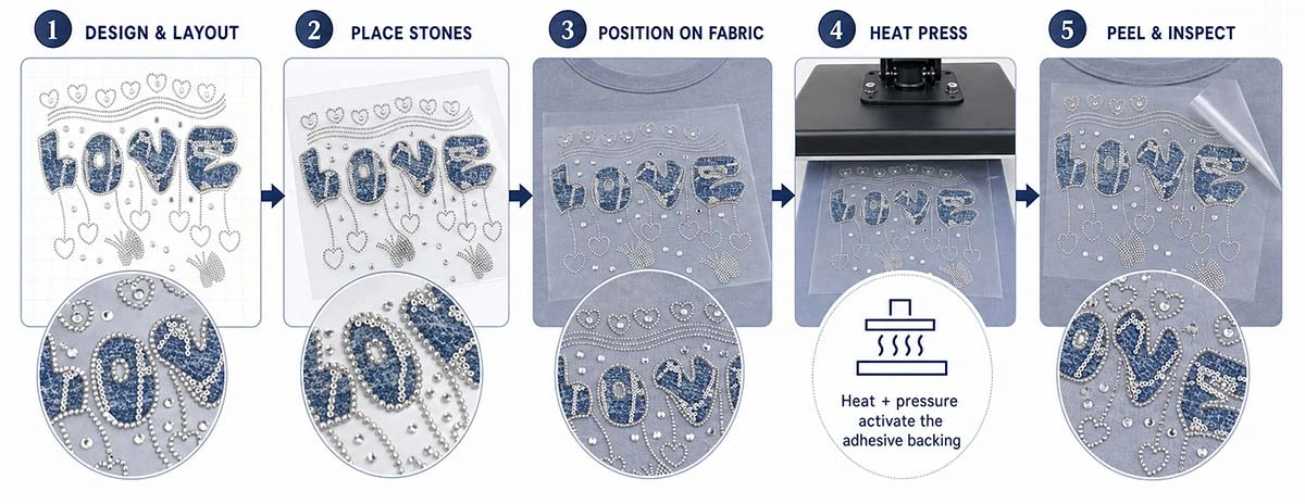 Hot fix Glass Stone Pattern 1