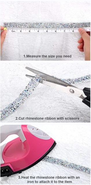 how to use iron on rhinestone
