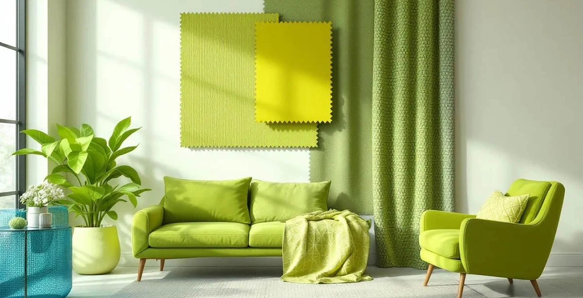 upholstery fabric lime green 4