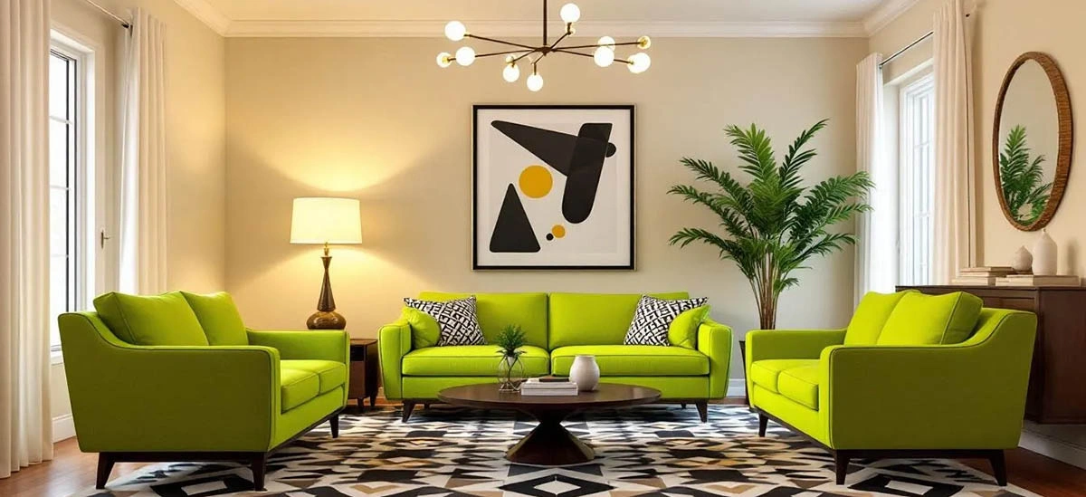 upholstery fabric lime green 5