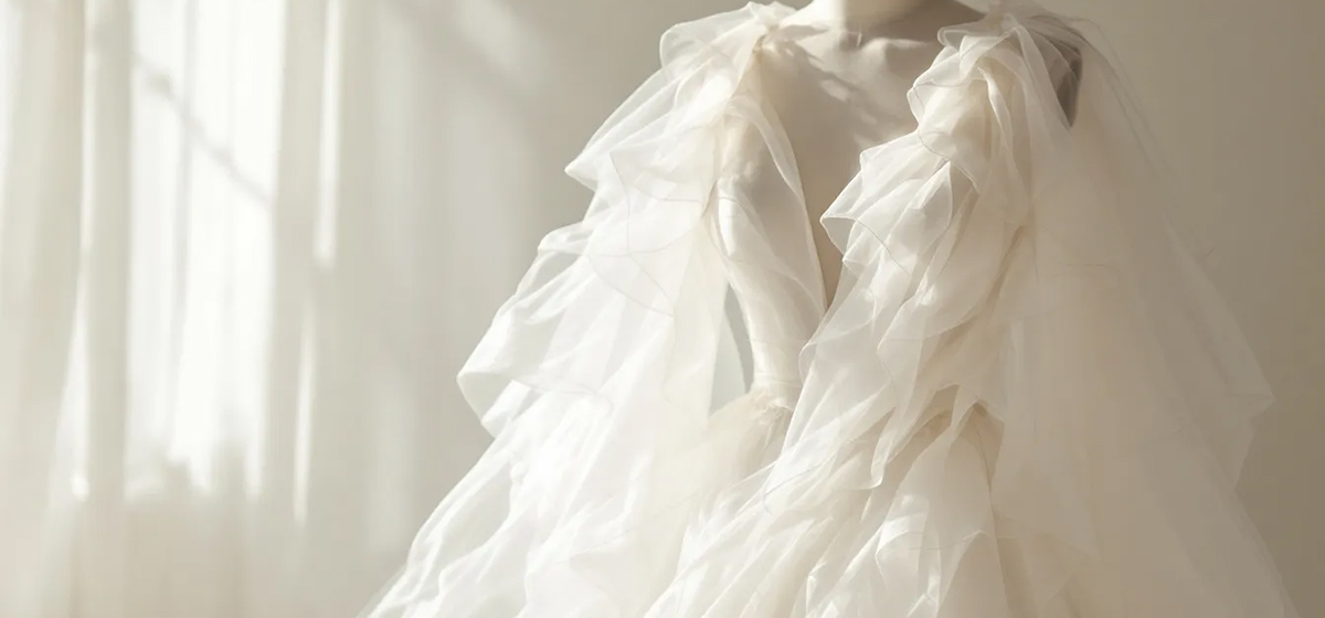 wedding gown organza 3