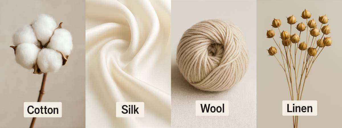 cotton silk wool linen