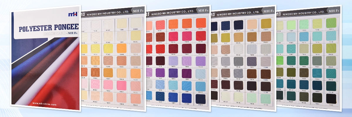 Pongee  fabric color card