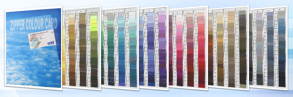 zipper color card