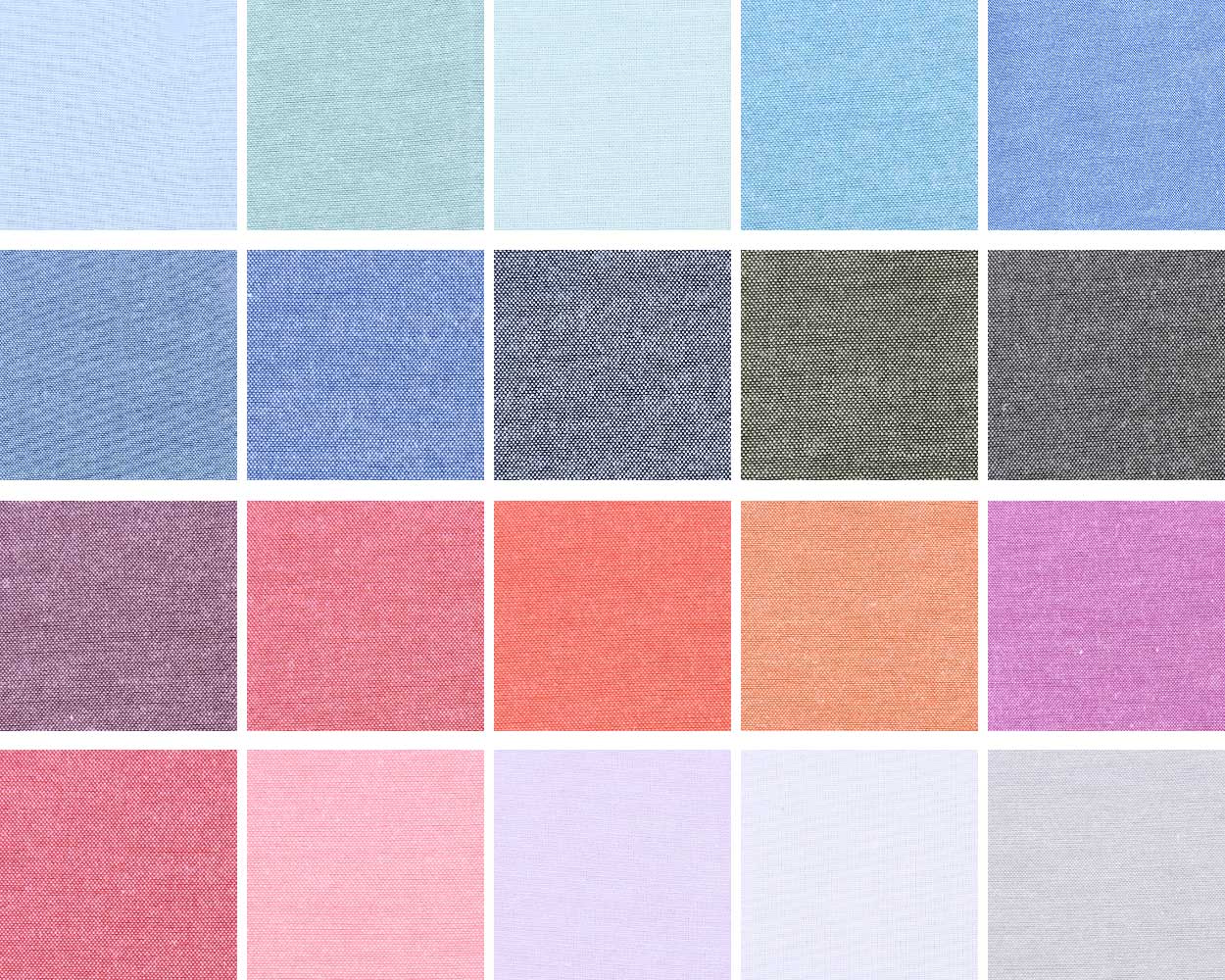 cvc oxford fabric color card