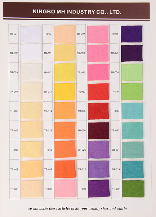 tr fabric color card