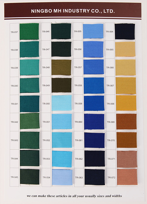 tr fabric color card