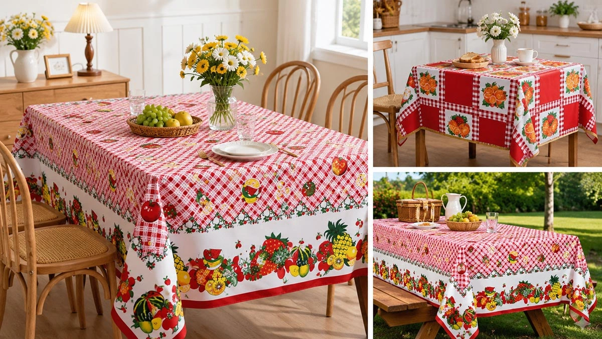 custom printed minimatt fabric for tablecloth