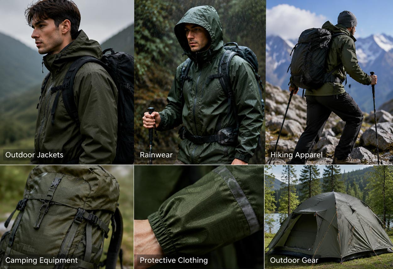 waterproof 40D nylon ripstop fabric