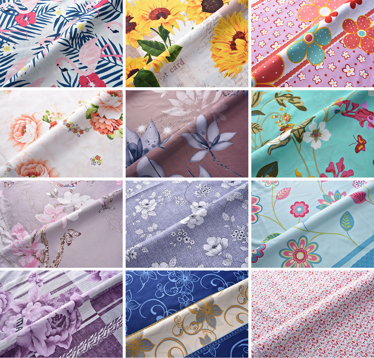 Floral bed sheet fabric