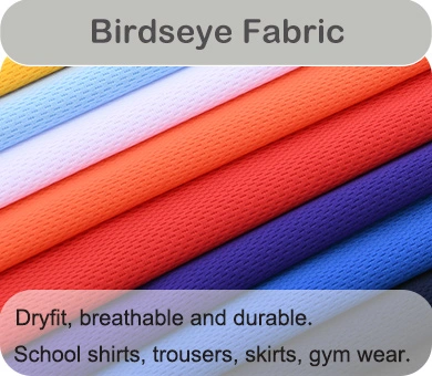 school birdseye fabric