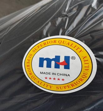Bulk sandwich mesh fabric for bag production ready