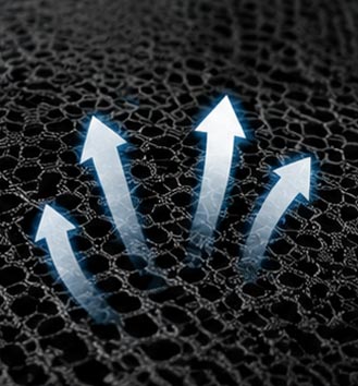 3D spacer mesh fabric showing breathable air channel structure