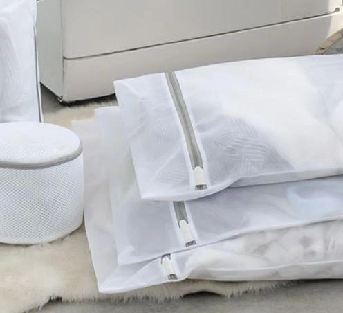 Lightweight mesh fabric for laudary bags travel organizers and packing pockets