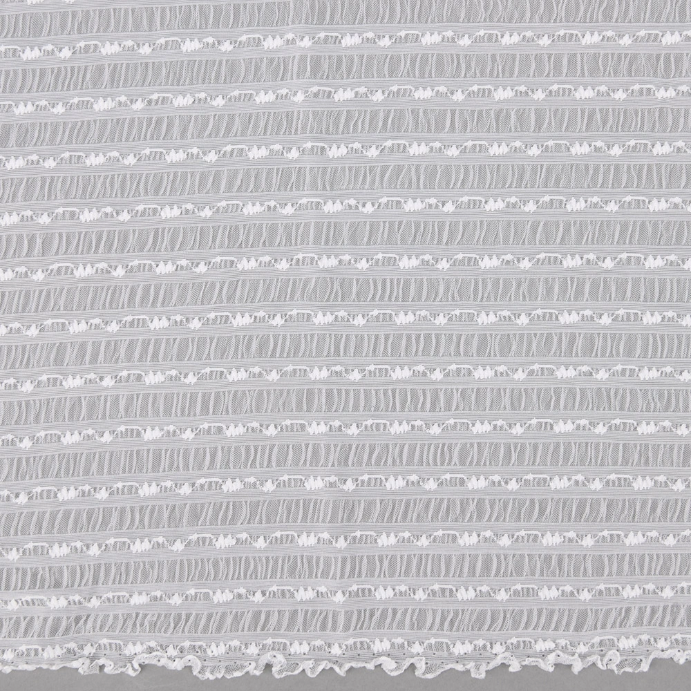 Polyester spandex lace fabric