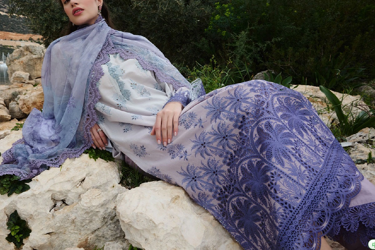 ombre embroidered cotton lace fabric