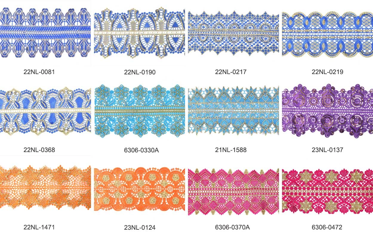 rhinestone lace trim designs