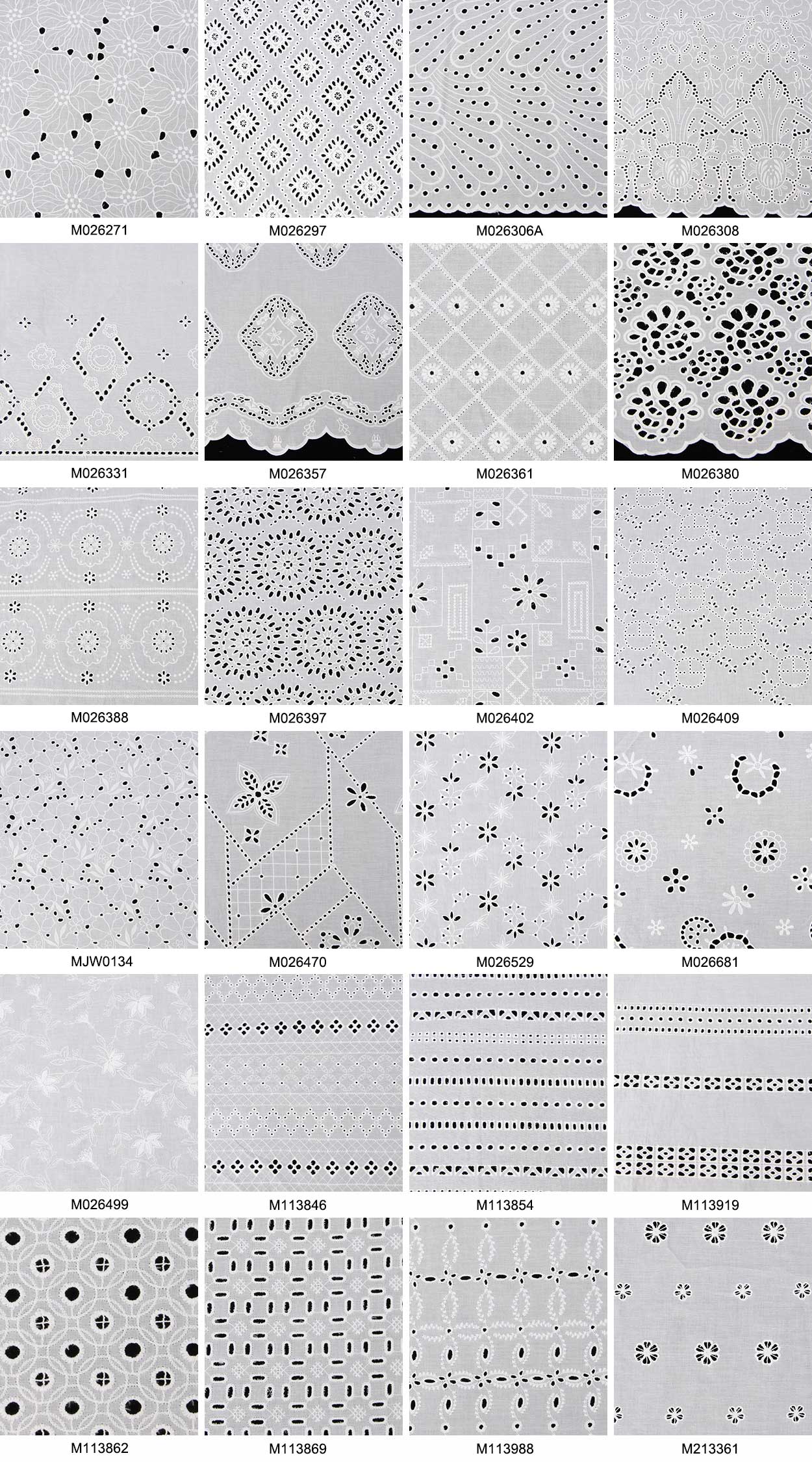 Broderie Anglaise Cotton Fabric Eyelet Lace