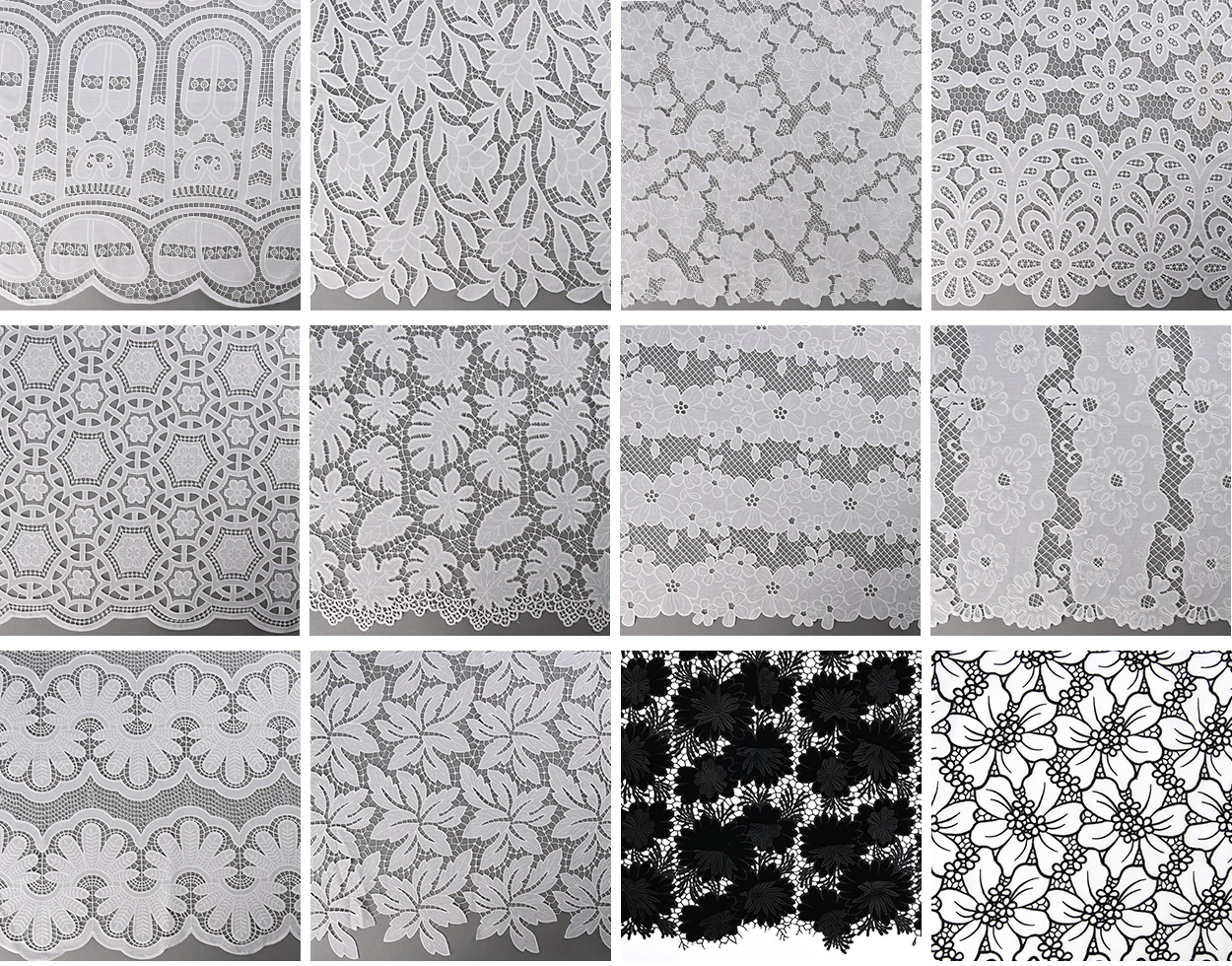 Laser cut lace fabric