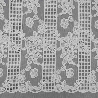 Polyester tricot lace fabric