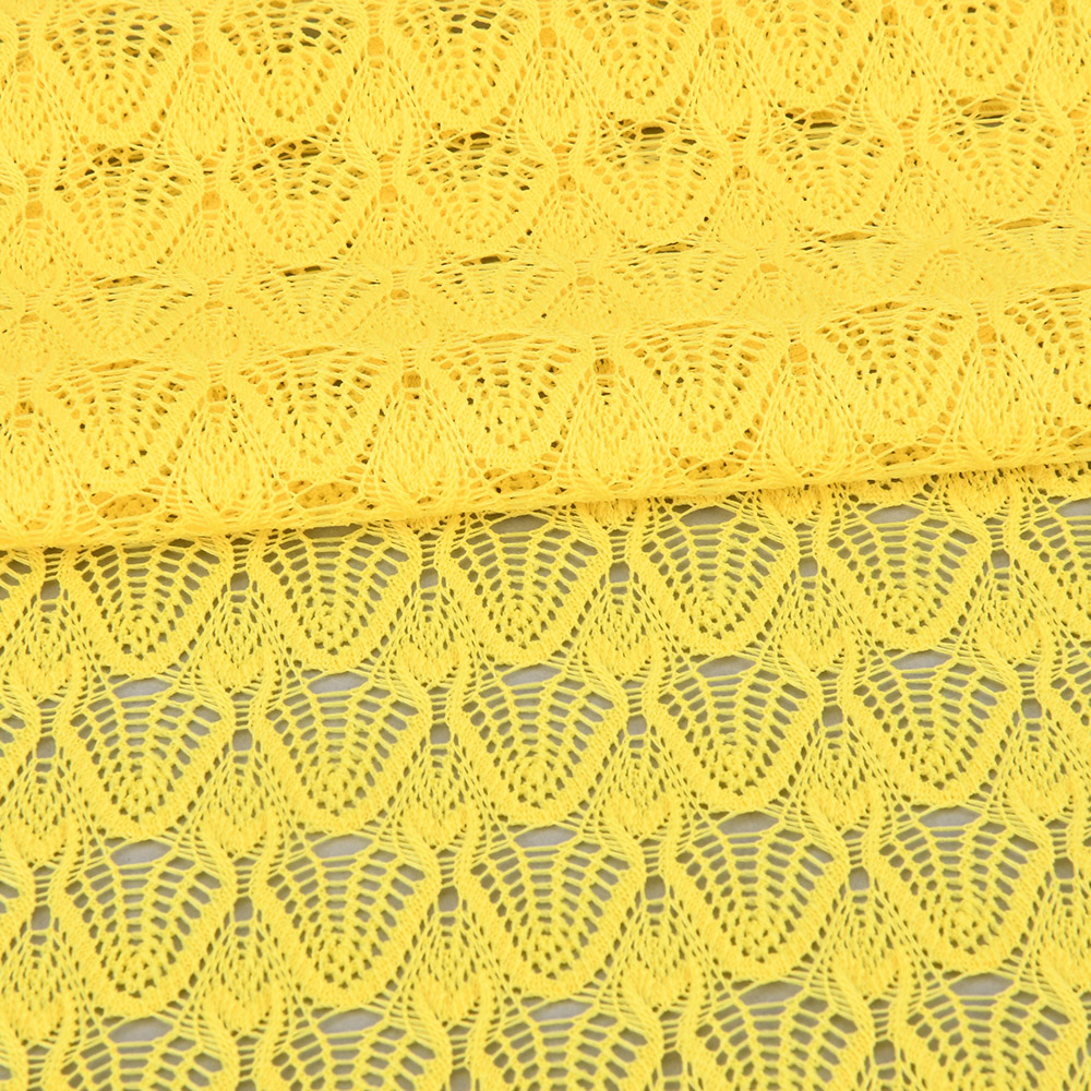 Polyester tricot lace fabric