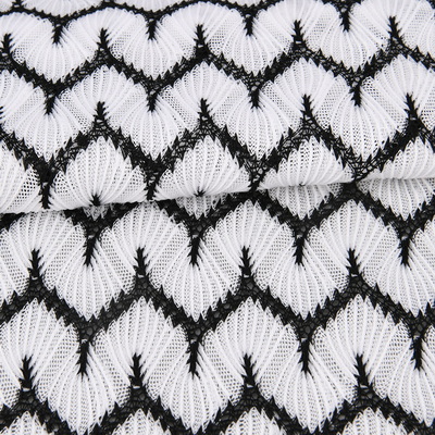 Polyester tricot lace fabric