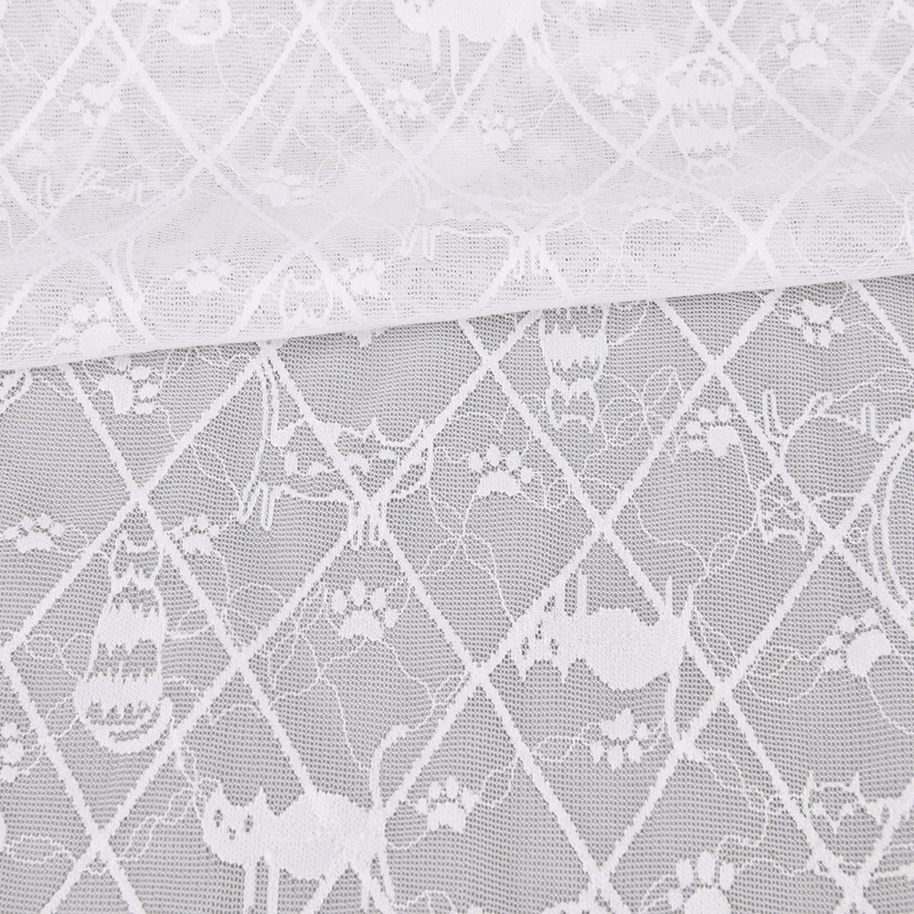 Polyester tricot lace fabric