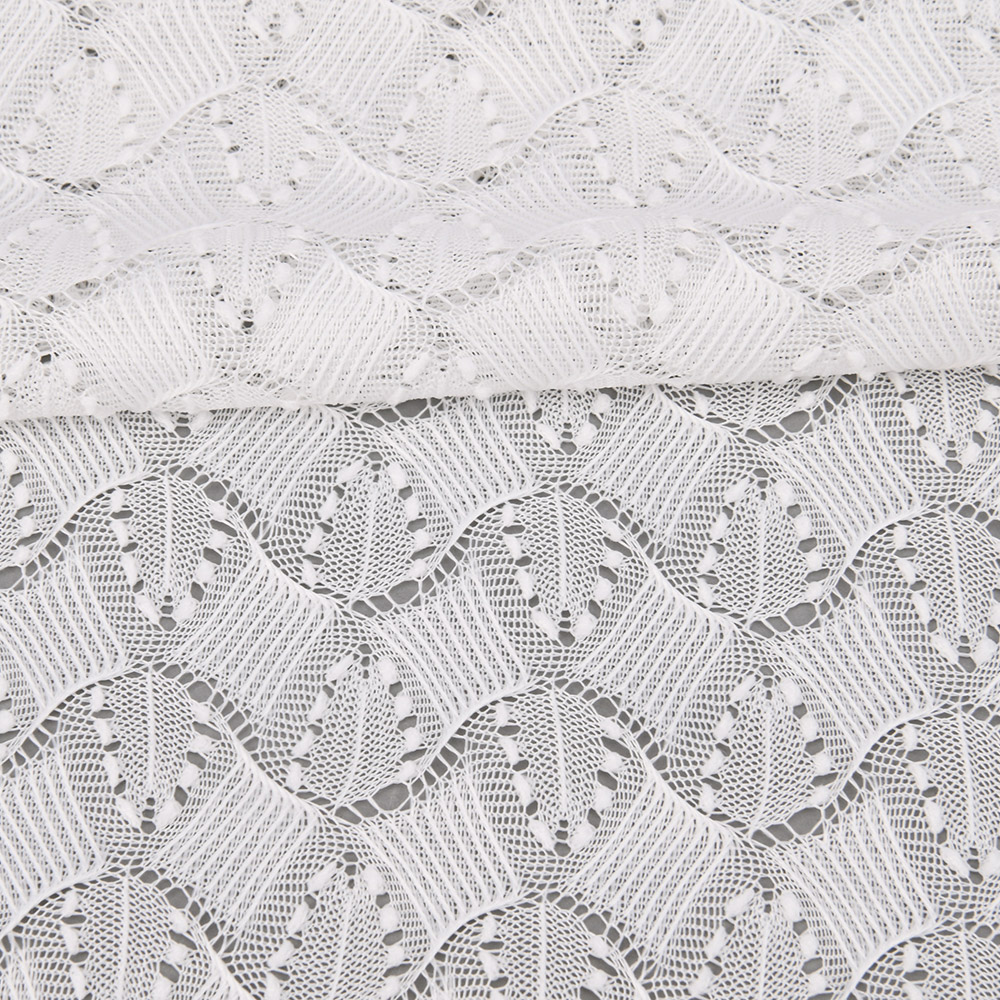 Polyester tricot lace fabric