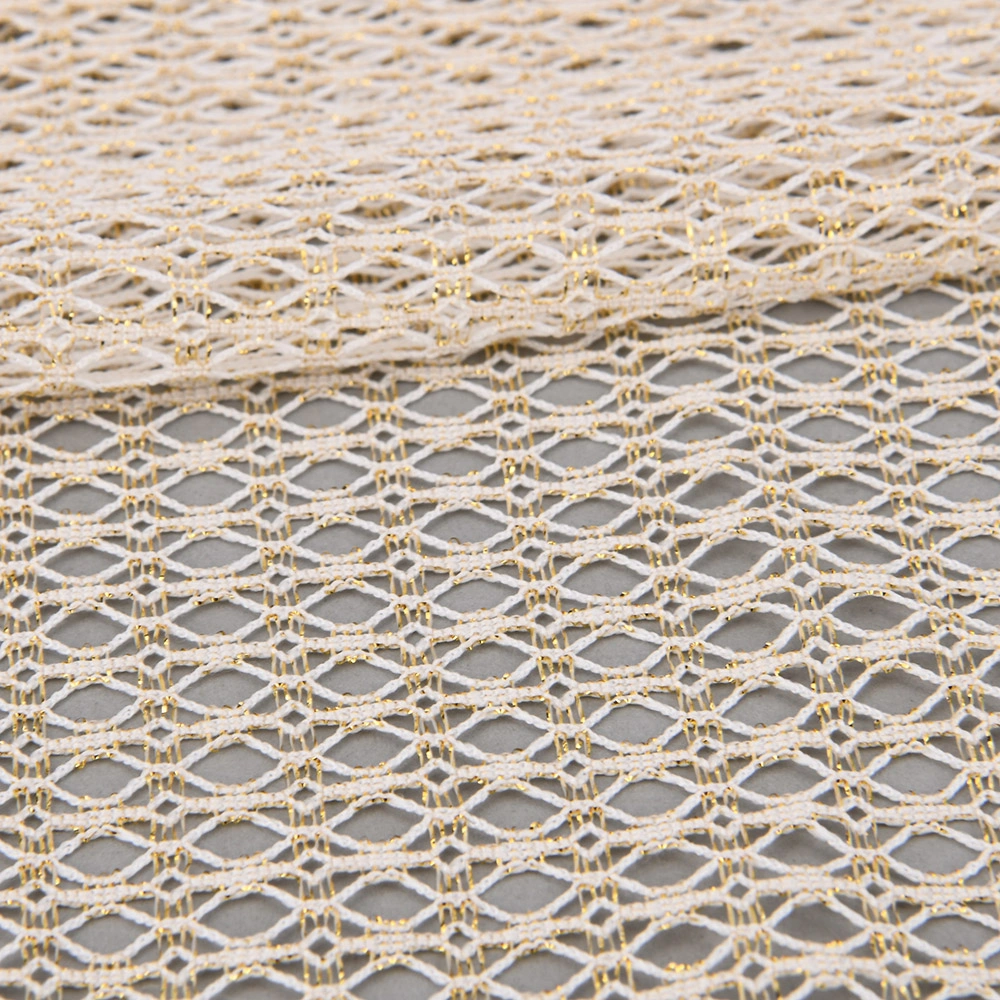 Polyester tricot lace fabric