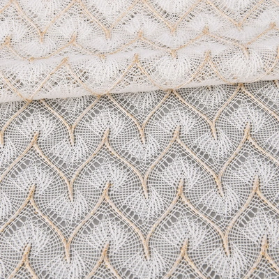 Polyester tricot lace fabric