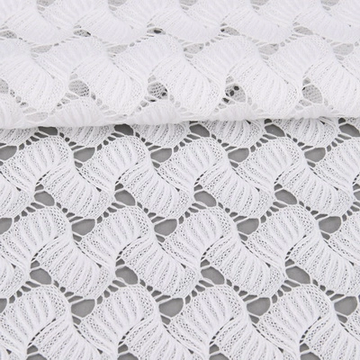 White Geometric Lace Polyester Fabric, Denier Polyester, PET Fabric,  Polyester Woven Fabric, Woolen Polyester Fabric, Wool Polyester Fabric -  TDC Labs Private Limited, New Delhi