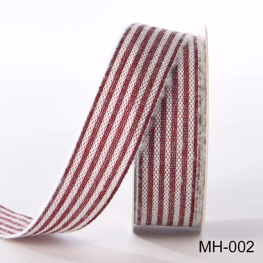 red and white stripe ribbon