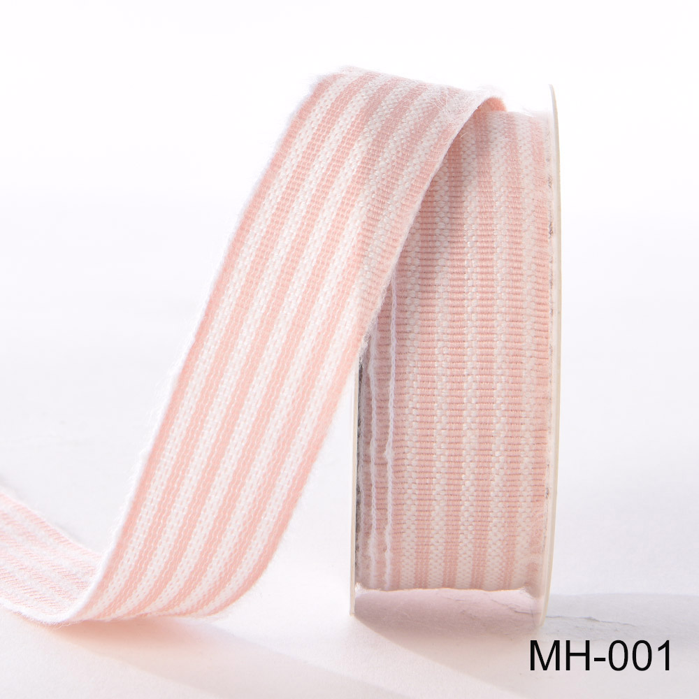 pink and white stripe ribbon