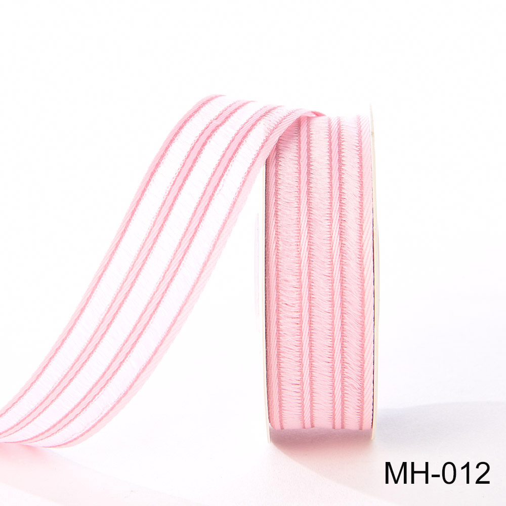 pink woven ribbon