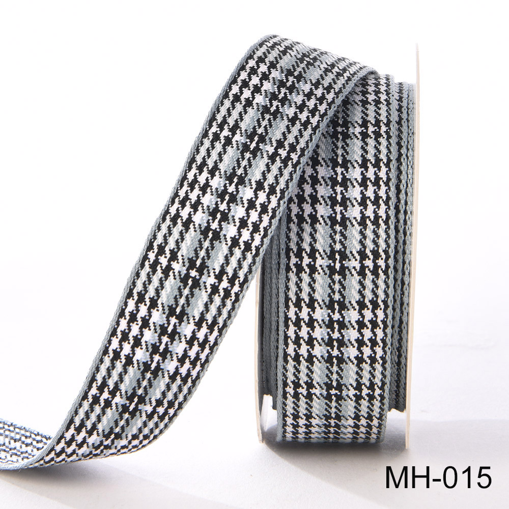 plaid houndstood ribbon