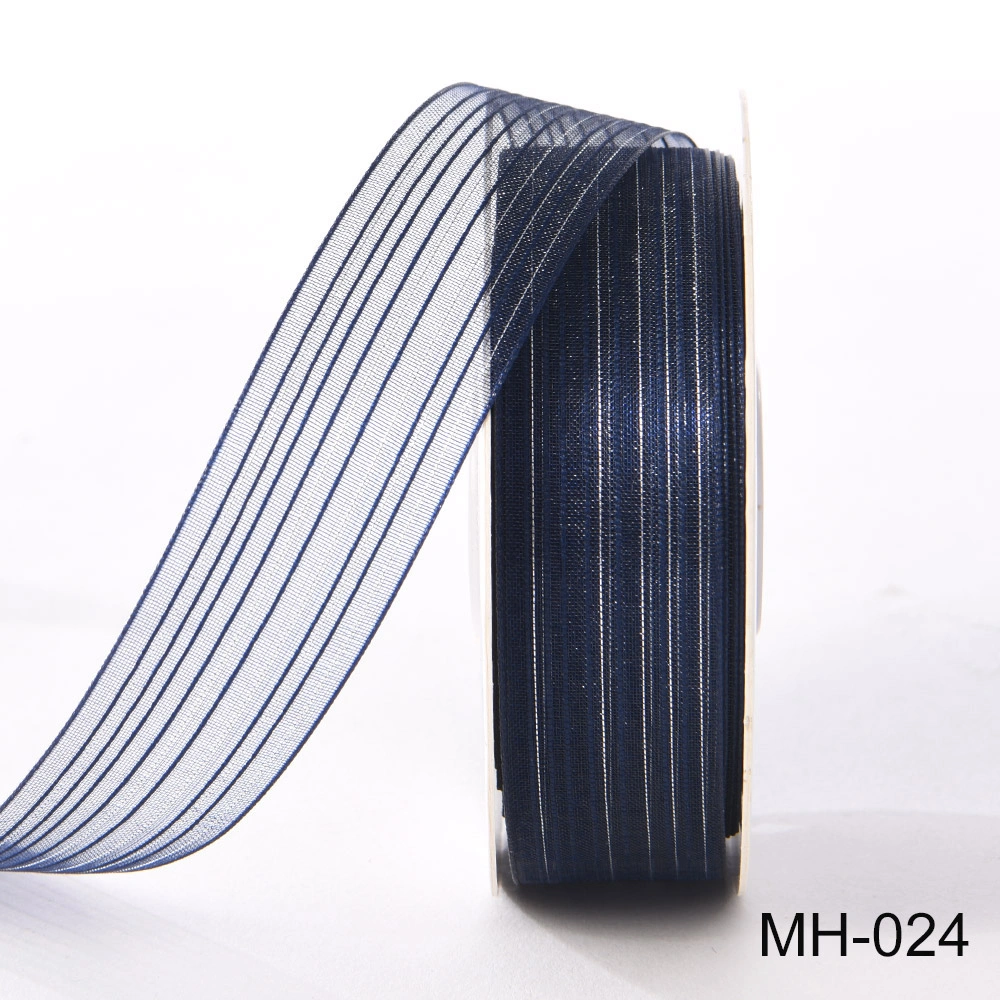 navy blue striped ribbon