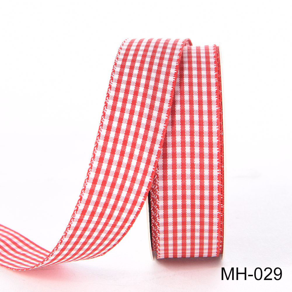 red plaid ribbon