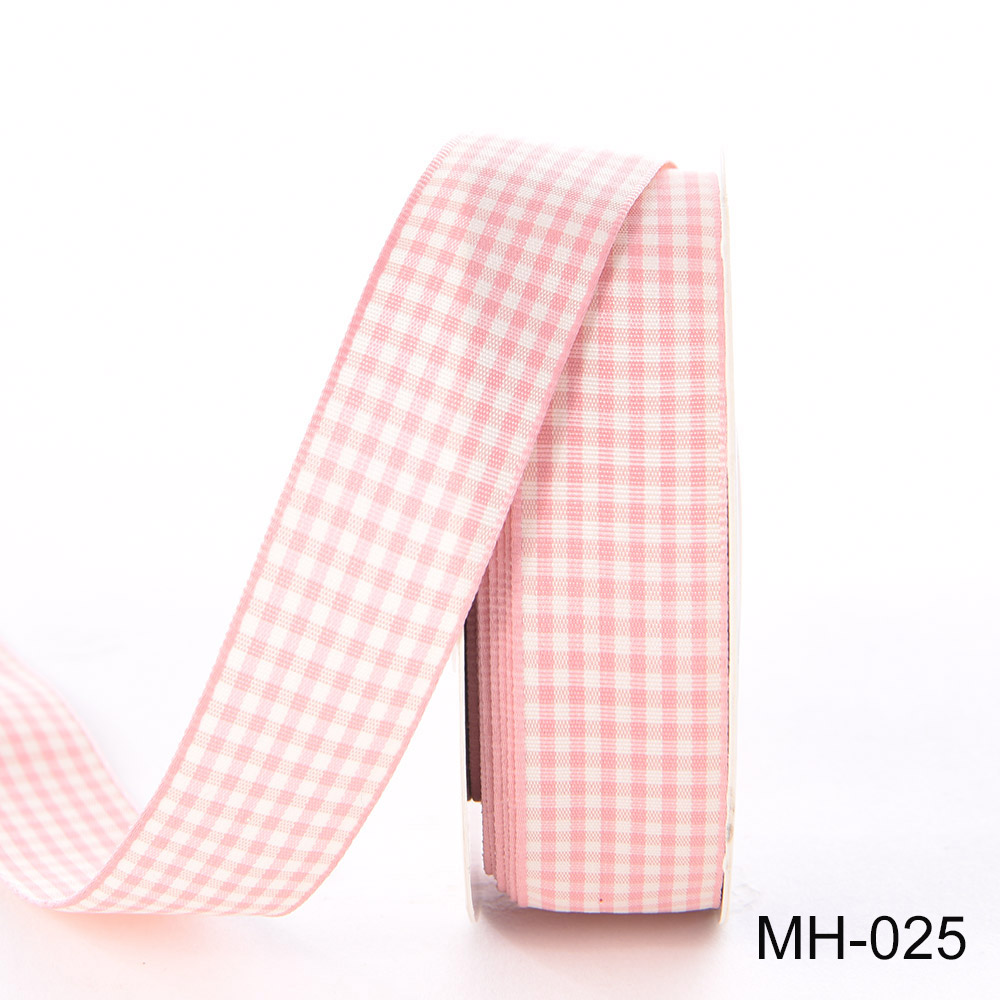 Pink plaid ribbon